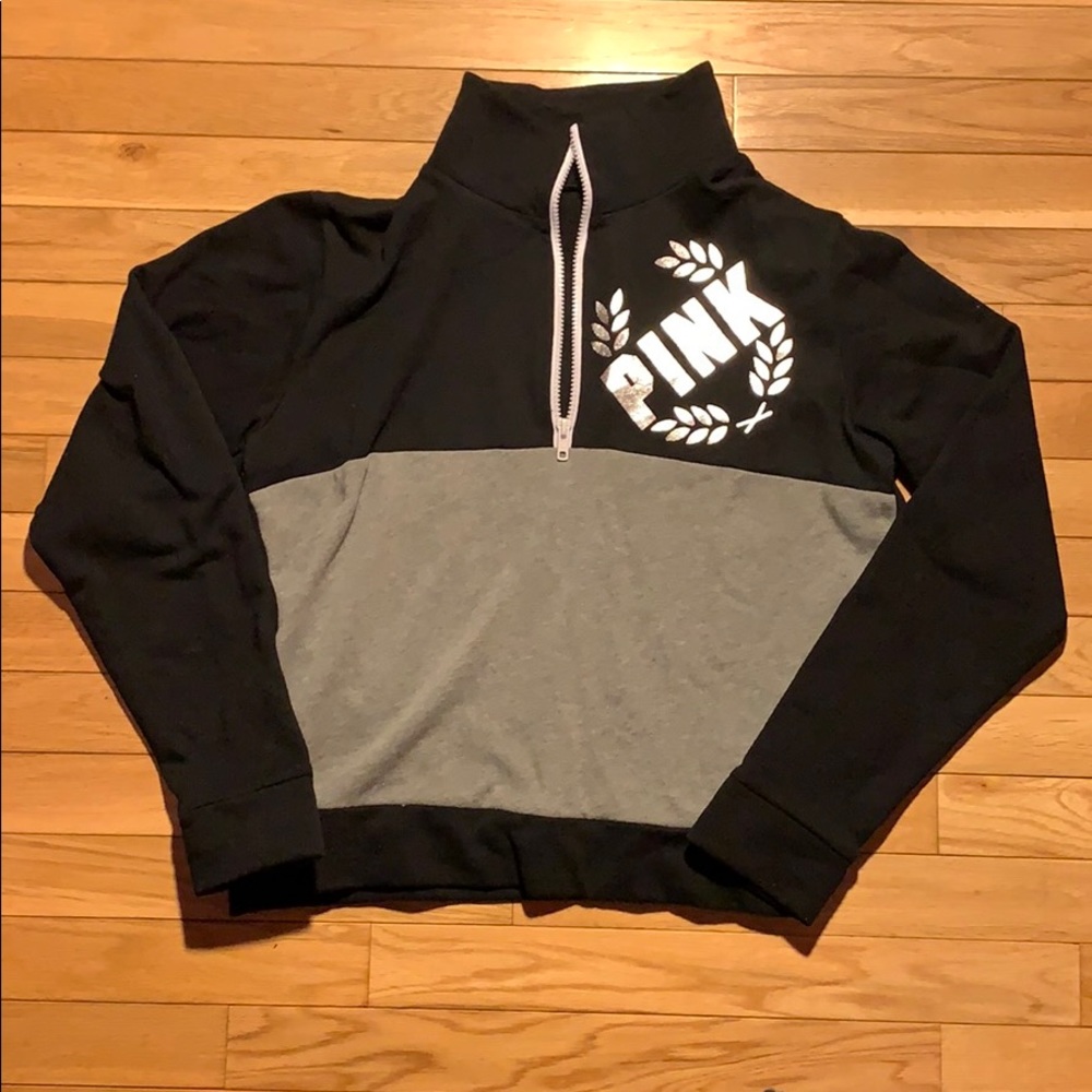 Pink half zip sweatshirt
